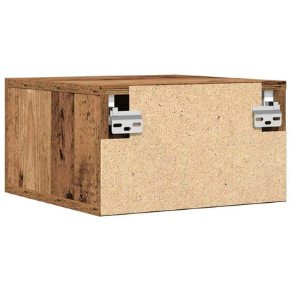 Nachttisch Wandmontiert Altholz 35 x 35 x 20 cm Holzwerkstoff