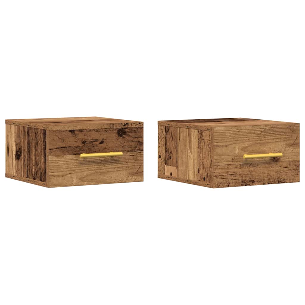 Nachttisch 2 pcs Altholz 35 x 35 x 20 cm Holzwerkstoff