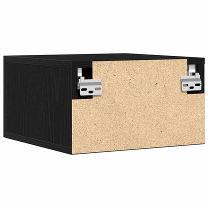 Nachttisch 2 pcs Schwarz Eichen-Optik 35 x 35 x 20 cm