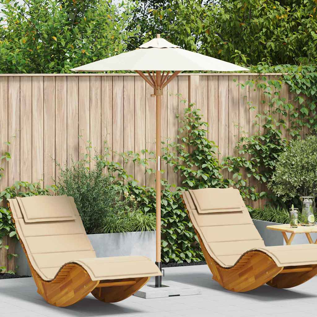 Gartenparasol Cremeweis 150x210 cm Bambus