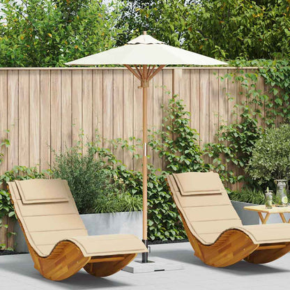 Gartenparasol Cremeweis 150x210 cm Bambus