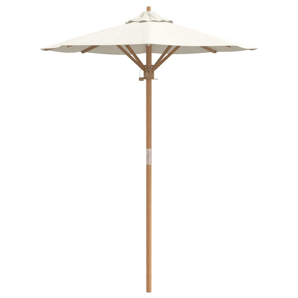 Gartenparasol Cremeweis 150x210 cm Bambus