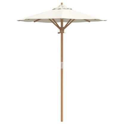 Gartenparasol Cremeweis 150x210 cm Bambus