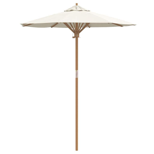Cremefarbener Garten-Schirm 180x230 cm Bambus