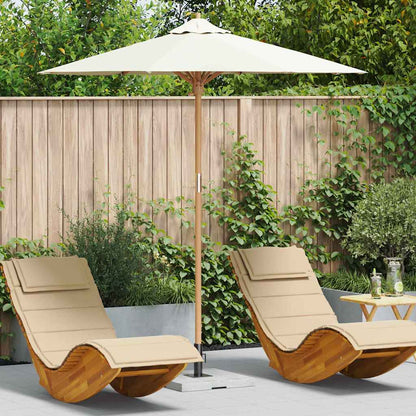 Gartenparasol Cremeweiß 217 x 217 x 230 cm Bambus