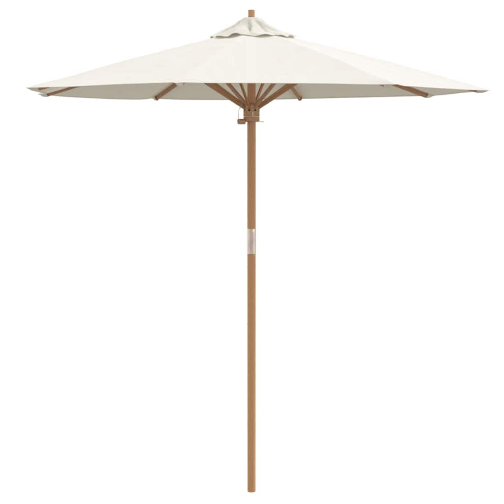 Gartenparasol Cremeweiß 217 x 217 x 230 cm Bambus