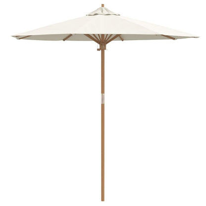 Gartenparasol Cremeweiß 217 x 217 x 230 cm Bambus