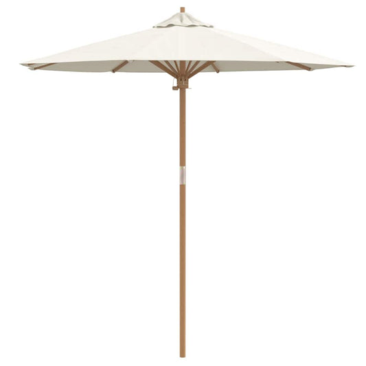 Gartenparasol Cremeweiß 217 x 217 x 230 cm Bambus