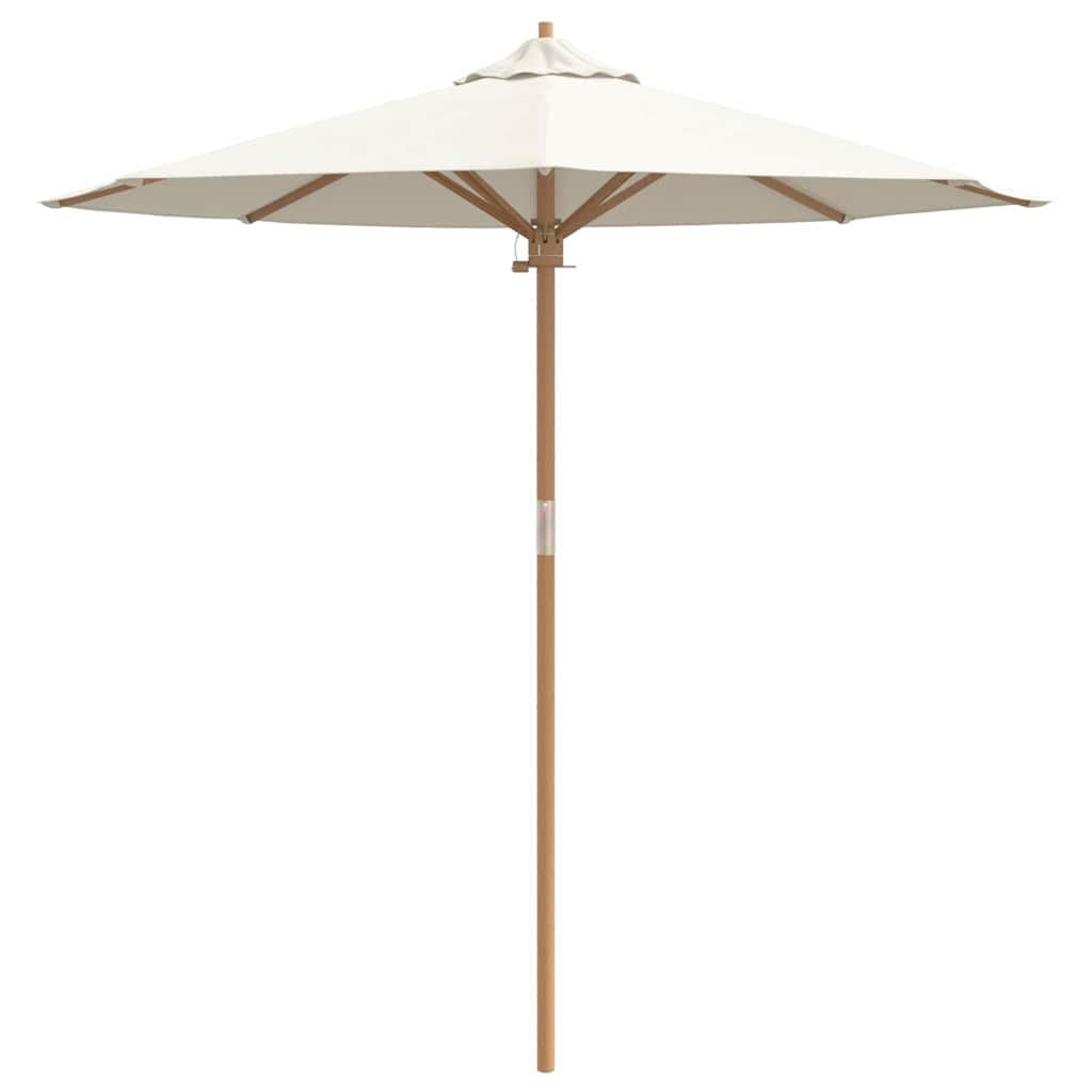 Gartenparasol Cremeweiß 217 x 217 x 230 cm Bambus