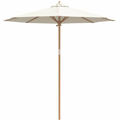 Garten-Sonnenschirm Creme-weiß 240x260 cm Bambus