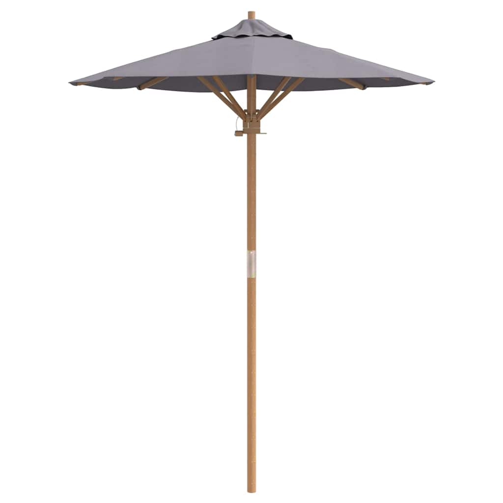 Gartenparasol Dunkelgrau 150 x 150 x 210 cm Bambus