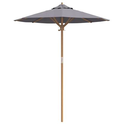 Gartenparasol Dunkelgrau 180 x 180 x 230 cm Bambus