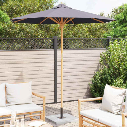 Gartenparasol Dunkelgrau 217 x 217 x 230 cm Bambus