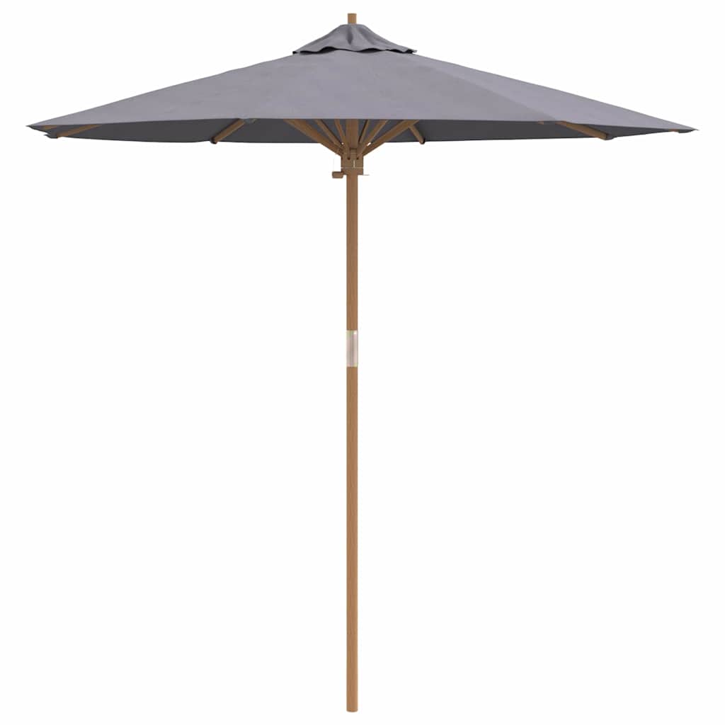 Gartenparasol Dunkelgrau 217 x 217 x 230 cm Bambus