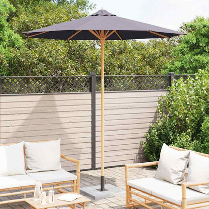 Dunkelgrauer Gartenparasol 240x260 cm Bambus