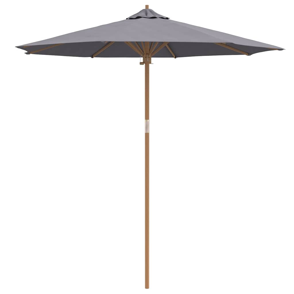 Dunkelgrauer Gartenparasol 240x260 cm Bambus