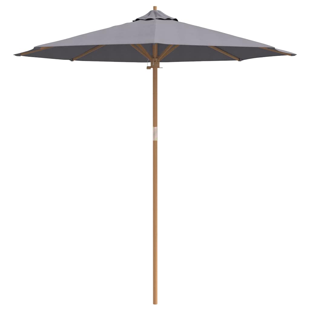 Dunkelgrauer Gartenparasol 240x260 cm Bambus