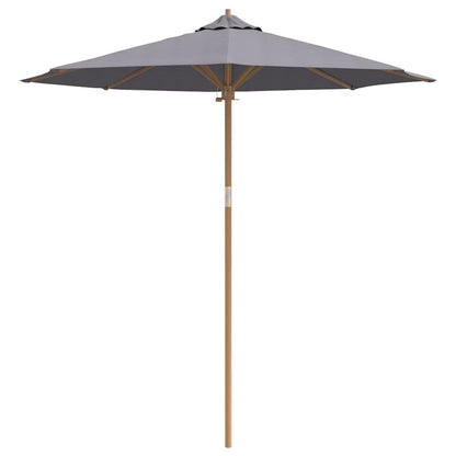 Dunkelgrauer Gartenparasol 240x260 cm Bambus
