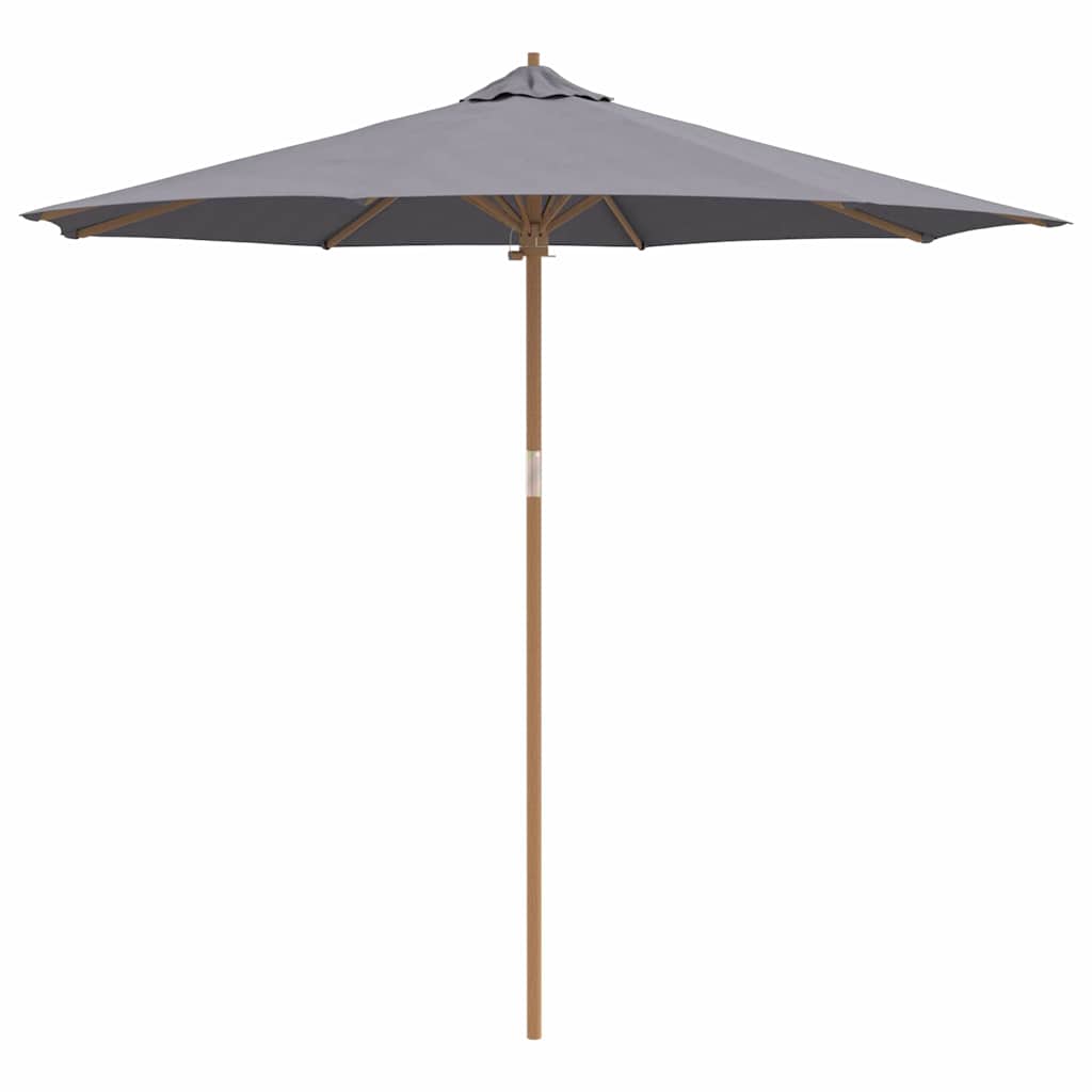 Gartenparasol Dunkelgrau 270 x 270 x 260 cm Bambus