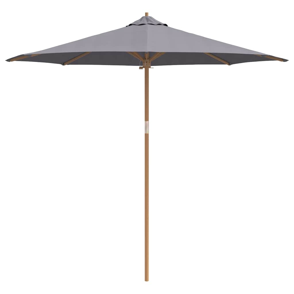 Gartenparasol Dunkelgrau 270 x 270 x 260 cm Bambus