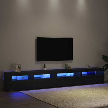 TV-Schrankset 3 pcs Schwarz Eichen-Optik 270 x 35 x 40 cm