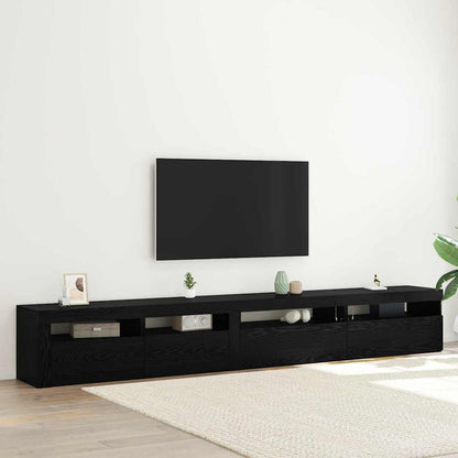 TV-Schrankset 3 pcs Schwarz Eichen-Optik 270 x 35 x 40 cm