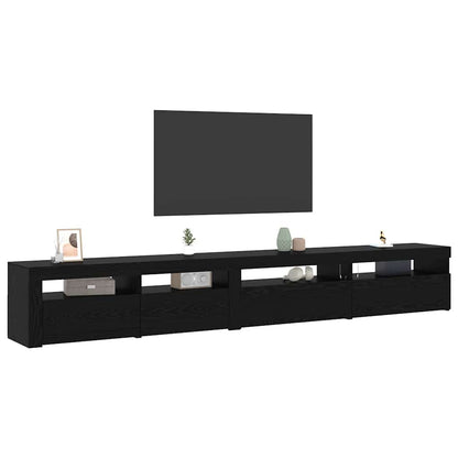 TV-Schrankset 3 pcs Schwarz Eichen-Optik 270 x 35 x 40 cm
