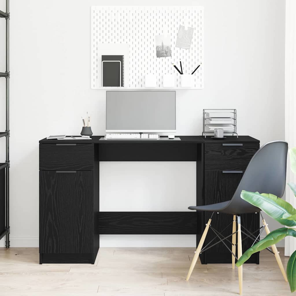 Schreibtisch Schwarze Eiche 133 x 50 x 75 cm Holzwerkstoff