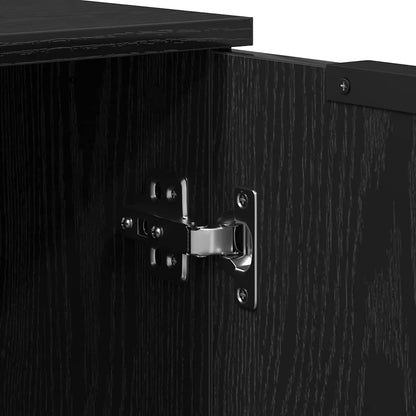 Sideboard 2 pcs Schwarz 70 x 41 x 75 cm Holzwerkstoff