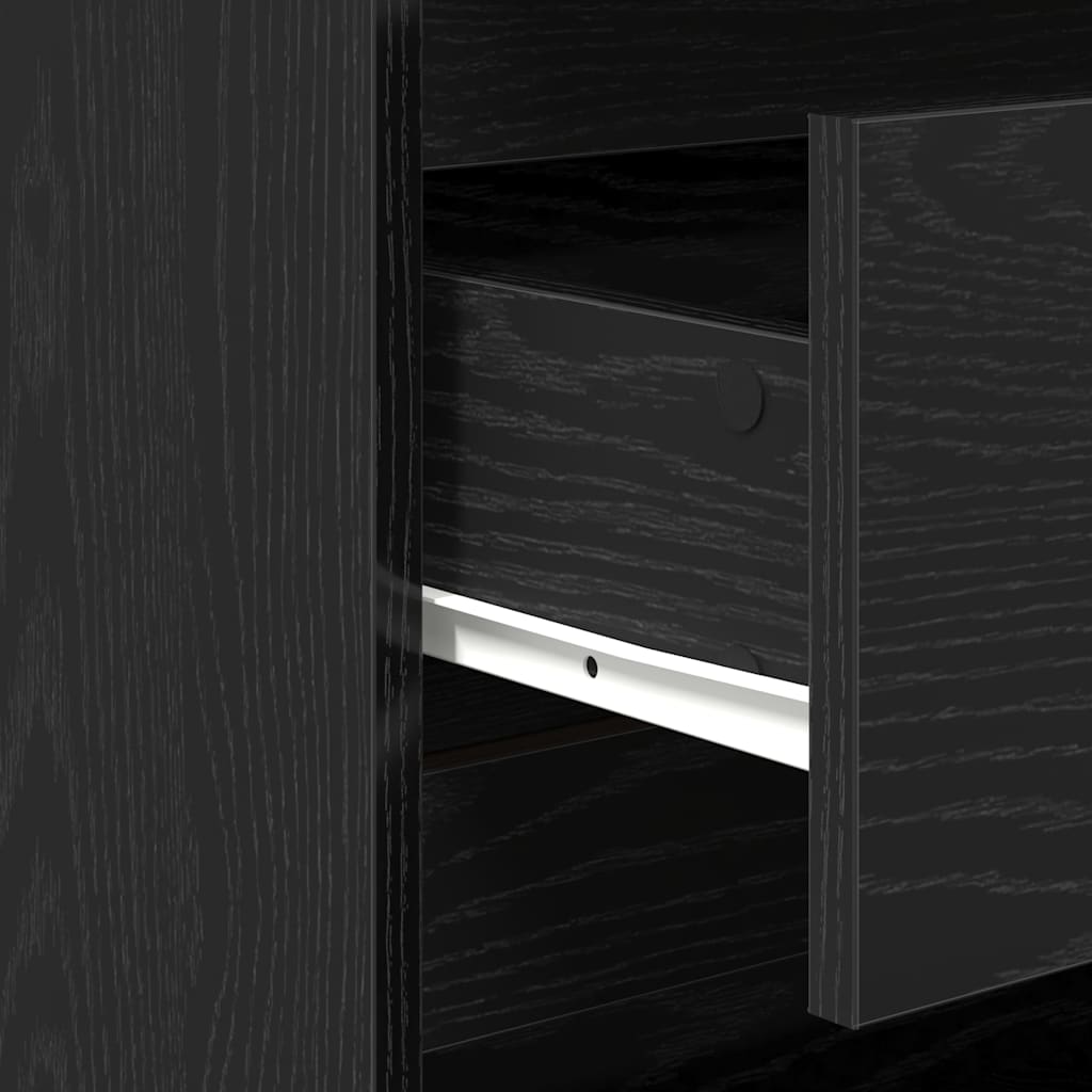 Sideboard 2 pcs Schwarz 70 x 41 x 75 cm Holzwerkstoff
