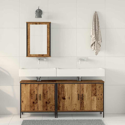 Badezimmer Waschbeckenmöbel mit Regal 3 pcs Braun Holzwerkstoff