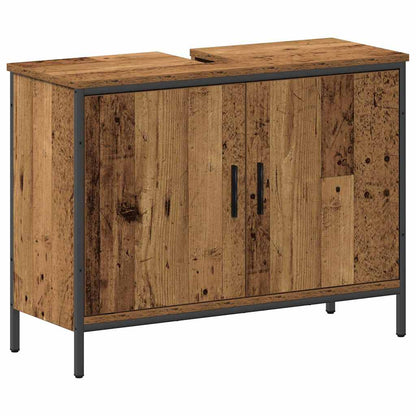 Badezimmer Waschbeckenmöbel mit Regal 3 pcs Braun Holzwerkstoff