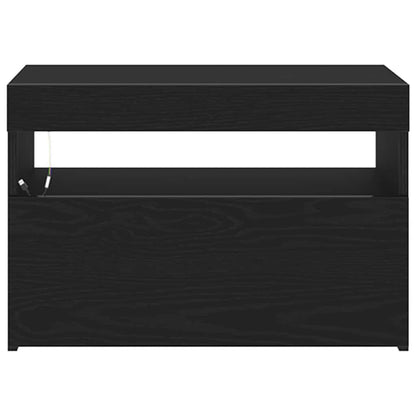 Nachttisch Schwarz Eichen-Optik 60 x 35 x 40 cm Holzwerkstoff