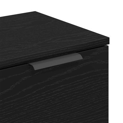 Sideboard Schwarz Eichen-Optik 180 x 30 x 70 cm Holzwerkstoff
