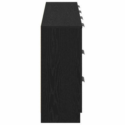 Sideboard Schwarz Eichen-Optik 180 x 30 x 70 cm Holzwerkstoff