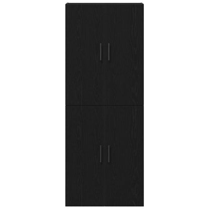 Wandmontierter Schrank Wandmontiert 2 pcs Schwarz Eichen-Optik