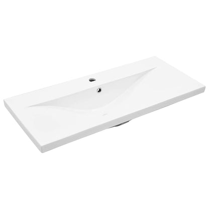 Badezimmerschrank Schwarz Eichen-Optik 90 x 38,5 x 46 cm