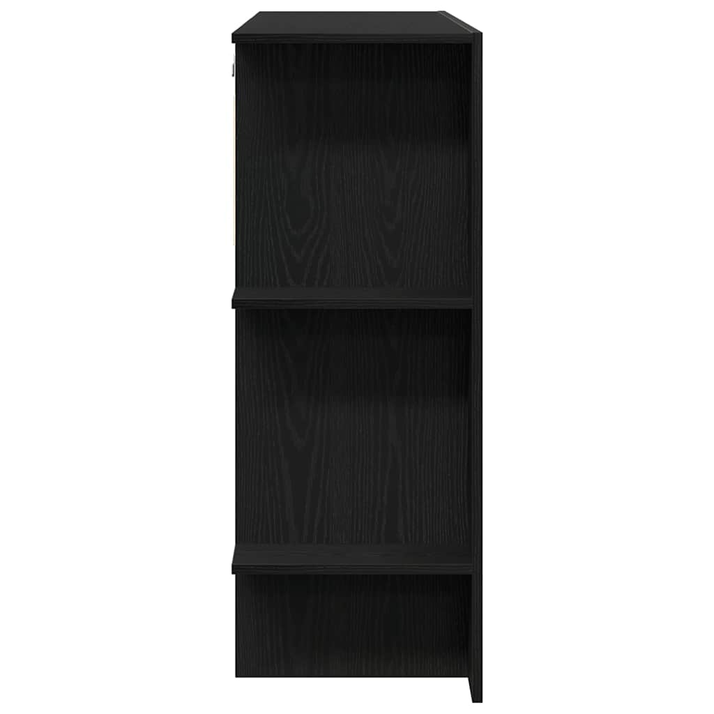 Flurschrank 2 pcs Schwarz Eichen-Optik 97.5 x 37 x 99 cm