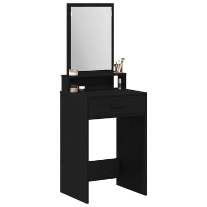Schminktisch mit Regal Schwarz Eichen-Optik 50 x 41 x 140 cm