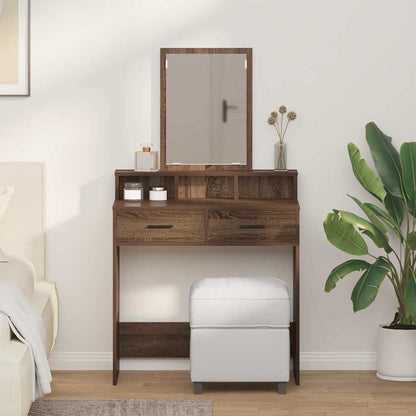 Schminktisch Braun Eichen-Optik 79 x 41 x 140 cm Holzwerkstoff