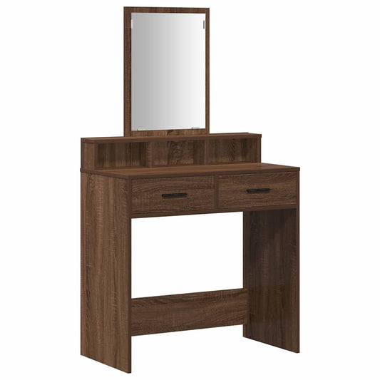 Schminktisch Braun Eichen-Optik 79 x 41 x 140 cm Holzwerkstoff