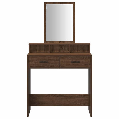 Schminktisch Braun Eichen-Optik 79 x 41 x 140 cm Holzwerkstoff