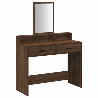 Schminktisch Braun Eichen-Optik 100 x 41 x 140 cm Holzwerkstoff