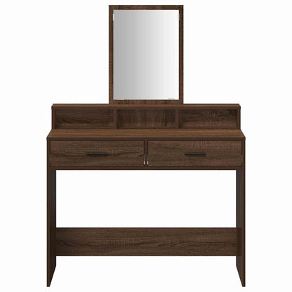 Schminktisch Braun Eichen-Optik 100 x 41 x 140 cm Holzwerkstoff
