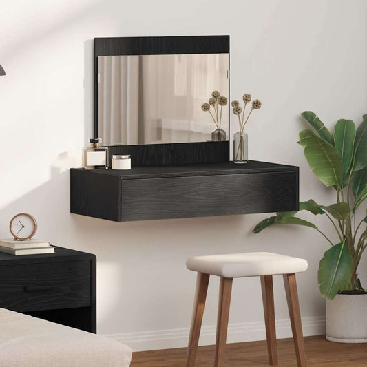 Schminktisch mit Speicher Schwarz 83 x 40 x 70 cm Holzwerkstoff