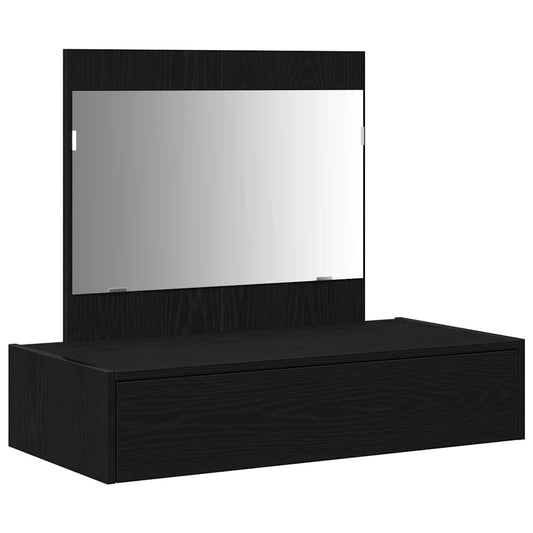 Schminktisch mit Speicher Schwarz 83 x 40 x 70 cm Holzwerkstoff