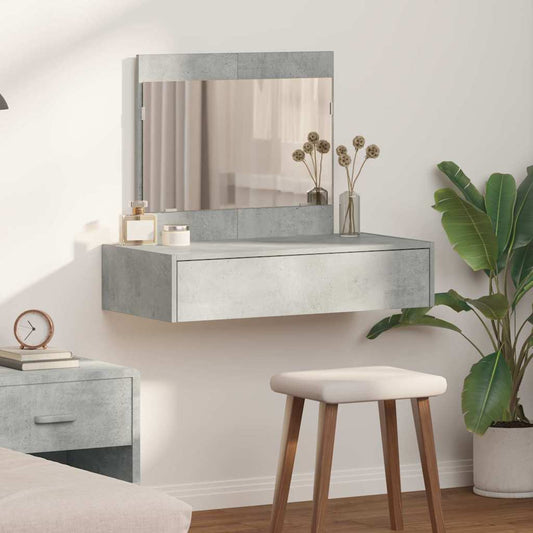 Schminktisch mit Schubladen Grau 83 x 40 x 70 cm Holzwerkstoff