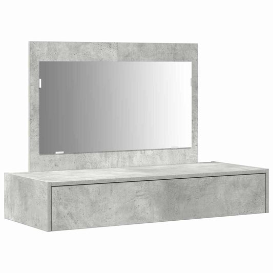 Schminktisch mit Schubladen Grau 100 x 40 x 70 cm Holzwerkstoff