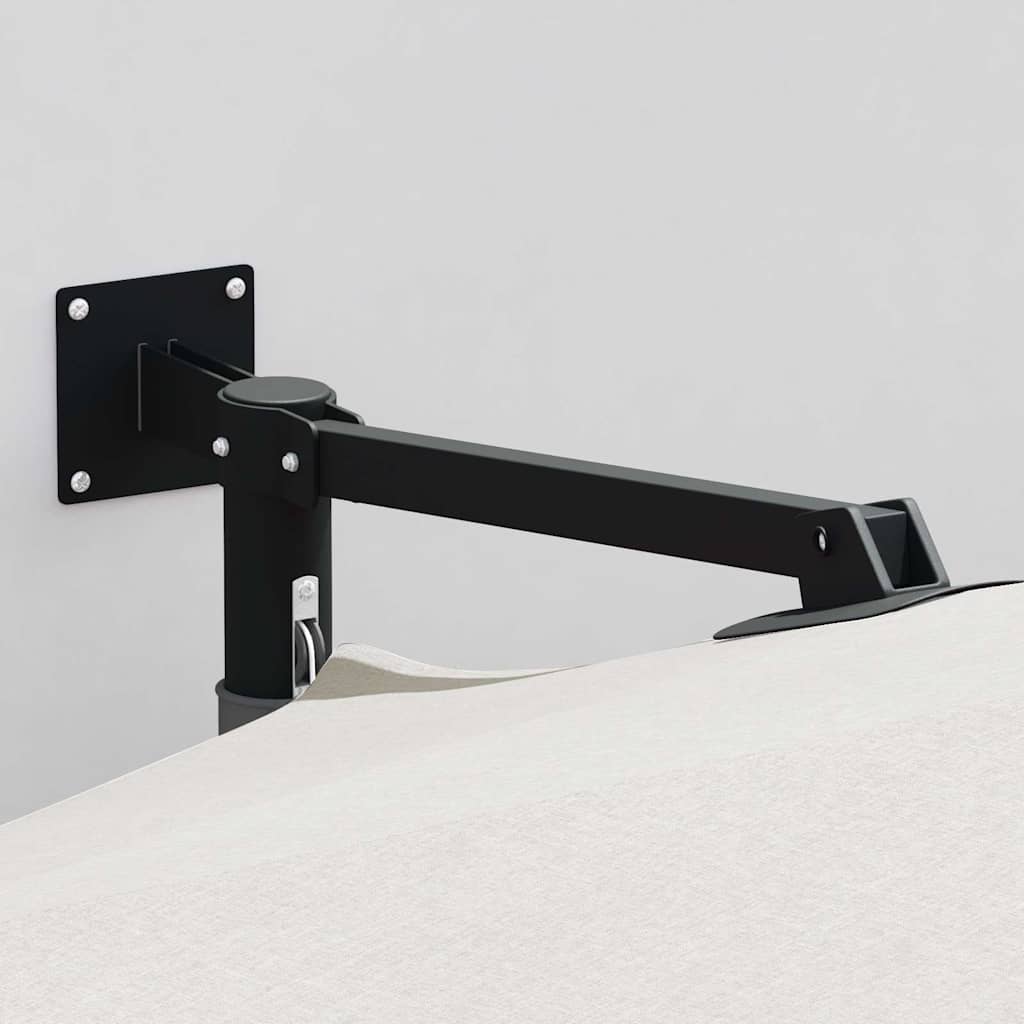 Gartenparasol Beige und Schwarz 248 x 248 x 148 cm