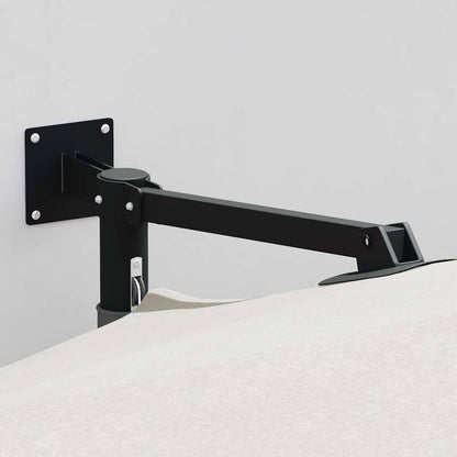 Gartenparasol Beige und Schwarz 248 x 248 x 148 cm